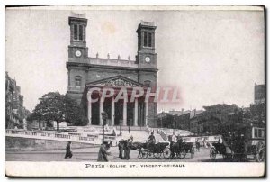 Postcard Old Paris Church St Vincent de Paul