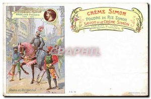 Postcard Old Advertisement Cr?me Simon Francois Rabelais Gargantua Soap Scene