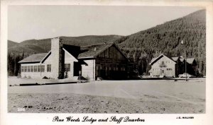 RPPC - Manitoba, Canada - View of the Pine Woods Lodge  & Staff Quarters