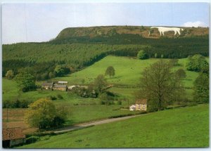 Postcard - Kilburn White Horse, North Yorkshire Moors - England