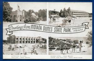 Indiana Dunes State Park Chesterton in old postcard multi 4 views 