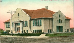 Vtg Postcard c 1907 The Union High School - Oxnard CA - M. Reider Pub.