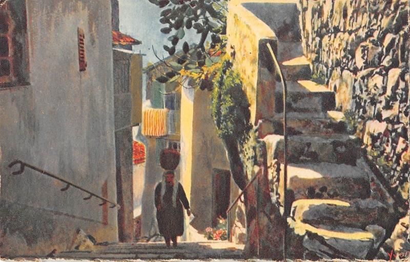 BR53925 Une vieille rue du village Eze    France