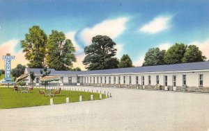 RIDGEWAY, Virginia VA   KING'S COURT MOTEL  Henry County  ROADSIDE 1958 Postcard