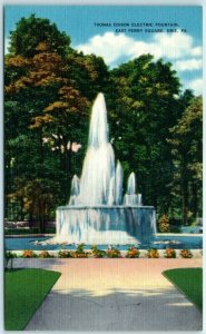 M-9981 Thomas Edison Electric Fountain East Perry Square Erie Pennsylvania