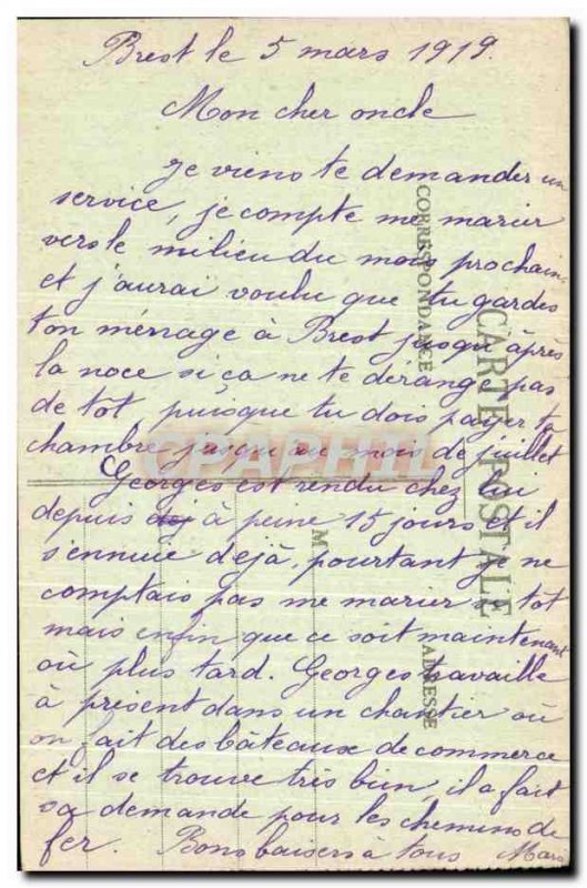 Old Postcard Brest Course D Ajot