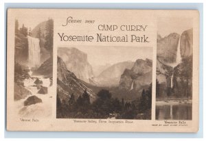 Vintage RPPC Camp Curry Yosemite National Park Postcard P129E