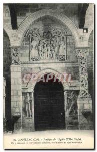 Old Postcard Souillac Portico of I & # 39Eglise