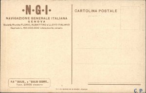 Navigazione Generale Italiana NGI Steamship Duilio Giulio Cesare Postcard