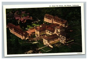 Vintage 1940's Advertising Postcard Aerial View of Hotel Del Monte California
