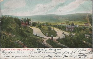 Postcard Mt Penn Boulevard Reading PA 1906