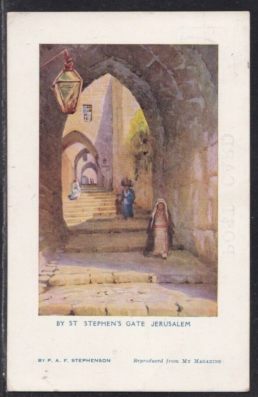 St Stephan’s Gate Israel Palestine British Mandate PC 1939 Jerusalem to Italy