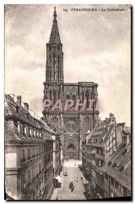 Old Postcard Strasbourg La Cathedrale