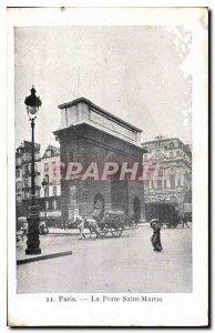 Postcard Old Paris Porte Saint Martin