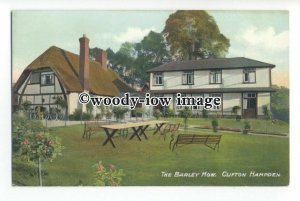 aj0489 - Oxon - Early View of Barley Mow and Gardens, Clifton Hampden - Postcard