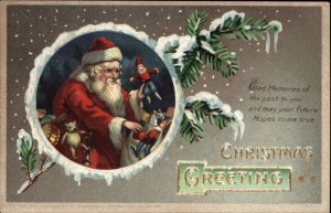 Christmas - Santa Claus Scarce Clapsaddle #59 c1910 Embossed Postcard