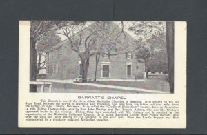 Post Card Ca 1902 Kent County De Methodist Church 3rd Oldest In The US UDB