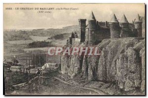 Old Postcard The Chateau du Pres Saillans St Flour Cantal XVI century