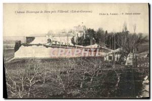 Old Postcard History Chateau De Born Near Villereal