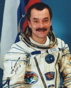 Mikhail Tyurin Russian Cosmonaut Large Hand Signed Photo