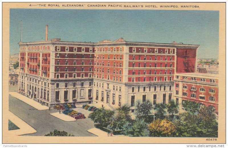 Royal Alexandra, Canadian Pacific Railway's Hotel, Winnipeg, Manitoba, Canada...