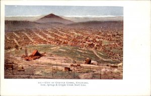 Cripple Creek Colorado CO Birdseye View c1905 Vintage Postcard