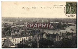 Chalon Sur Saone Old Postcard Panoramic view of St Lawrence