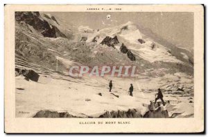 Old Postcard Glacier Mont Blanc