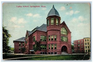 c1910's Tapley School Exterior View Springfield Massachusetts MA Posted Postcard