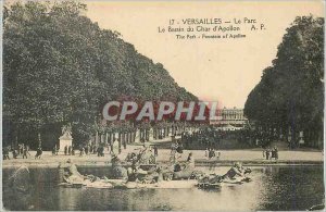 Postcard Old Versailles Park Basin of Apollo's Chariot