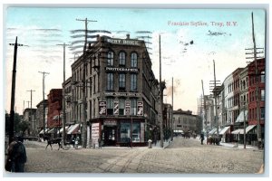 Troy New York NY Postcard Franklin Square Exterior Building Photographer c1909