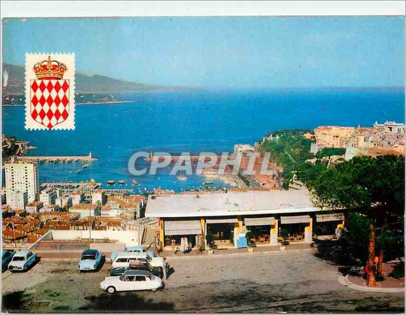 Modern Postcard Principality of Monaco Sun of the French Riviera Port seen fr...