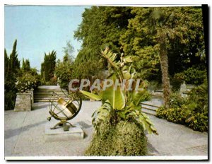 Old Postcard Insel Mainau im Bodensee Terrace Mediterran mit Sonnenuhr