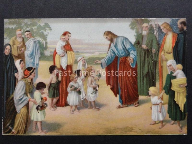 Religious: JESUS & Little Children - Old Postcard