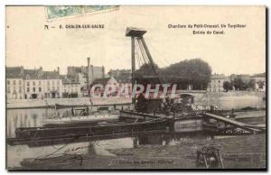 Chalon sur Saone - Building of Small Creusot - A Torpedo - Canal Entrance - O...