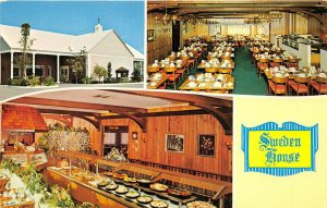 Miami Florida 1960s Postcard Sweden House Smorgasbord Restaurant