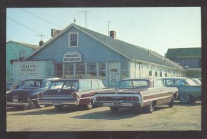 GALILEE RHODE ISLAND GEORGE'S RESTAURANT 1964 IMPALA CARS VINTAGE POSTCARD