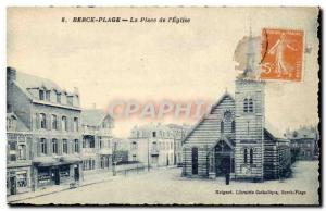 Berck Beach - the Place of & # 39Eglise - Old Postcard