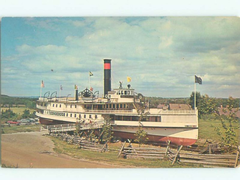 Pre1980 TICONDEROGA LARGE SHIP BOAT AT MUSEUM Shelburne by Burlington