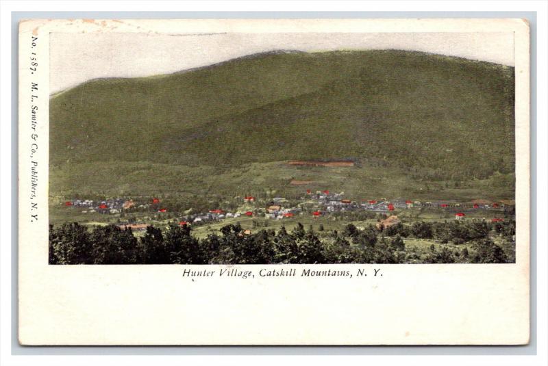 Aerial view of Hunter Village Catskill Mtns. New York