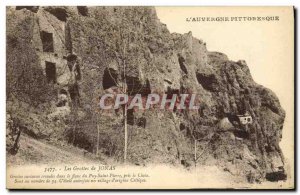 Old Postcard The Caves of Jonas curious caves dug into the slopes of the Puy ...
