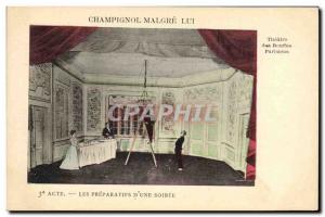 Old Postcard Theater des Bouffes Parisiens Champignol despite him Preparation...