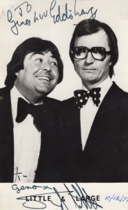 Little & Large Comedian 1977 Vintage Hand Signed Photo