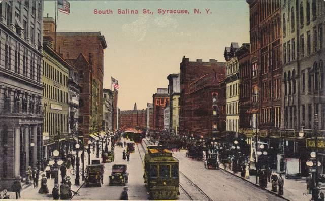 Trolley on South Salina Street - Syracuse NY, New York - DB