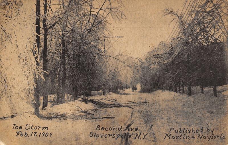 Gloversville NYBranches TossedPower Lines Sag Under Weight of Ice2nd Ave1909