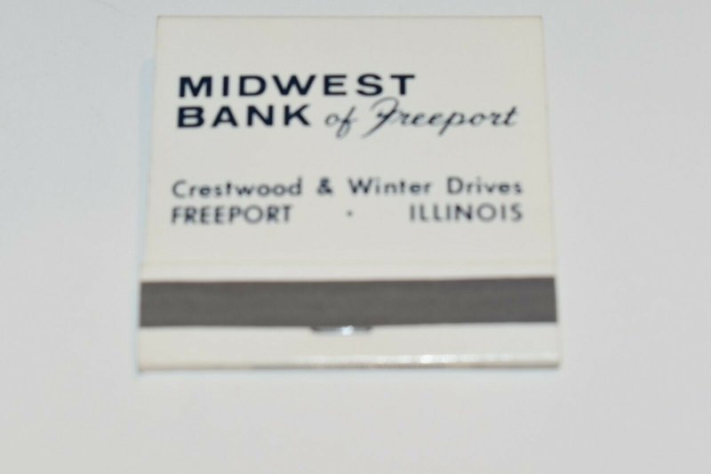 Midwest Bank of Freeport Illinois 30 Strike Matchbook