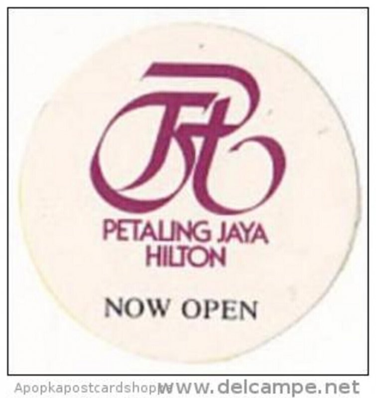 MALAYSIA PETALING JAVA HILTON HOTEL VINTAGE LUGGAGE LABEL