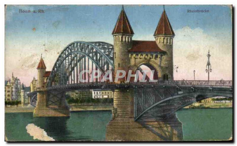 Old Postcard Bonn Rh Rheinbrucke