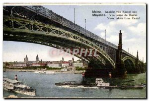 Germany Mainz Old Postcard Ansicht von Mainz Kastel aus