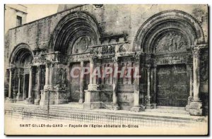 Old Postcard Saint Gilles Du Gard The Facade Church of The Abbey Church